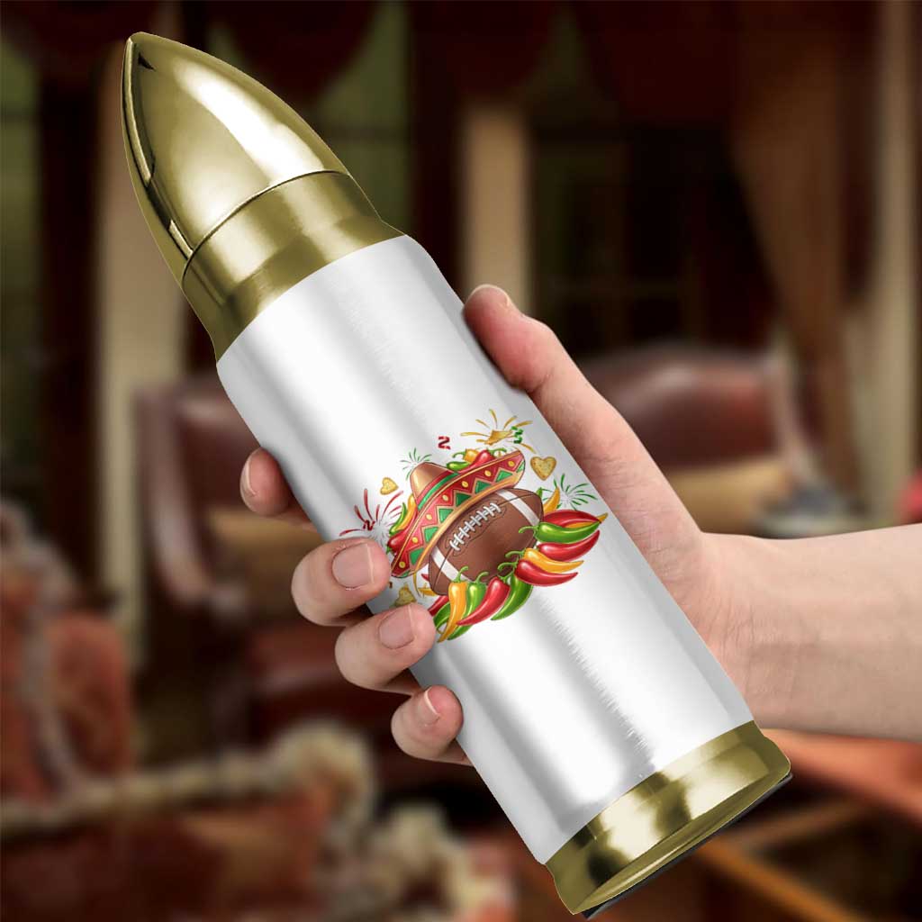 Funny Cinco De Mayo Football Bullet Tumbler Mexican Fiesta Party