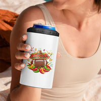 Funny Cinco De Mayo Football 4 in 1 Can Cooler Tumbler Mexican Fiesta Party