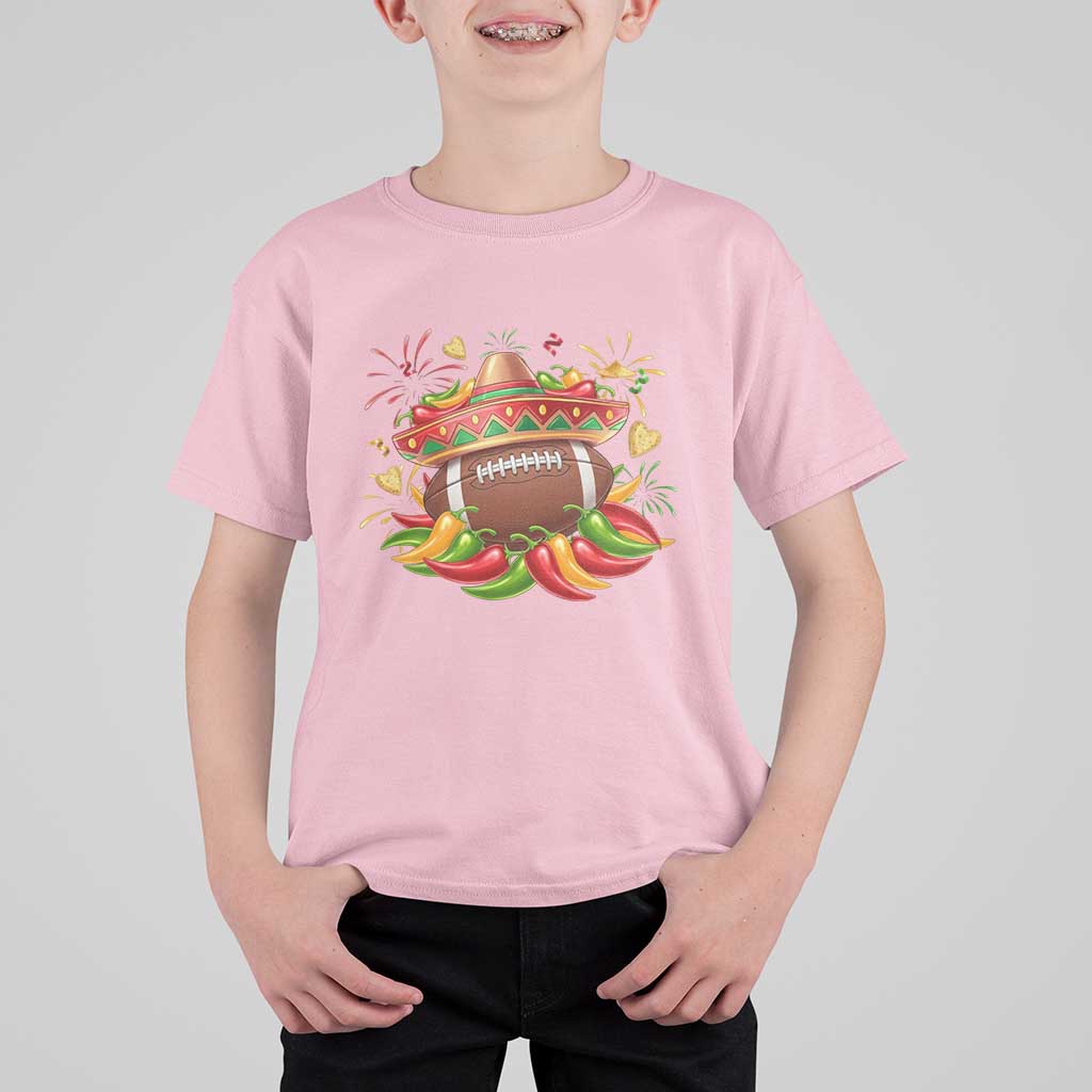 Funny Cinco De Mayo Football T Shirt For Kid Mexican Fiesta Party