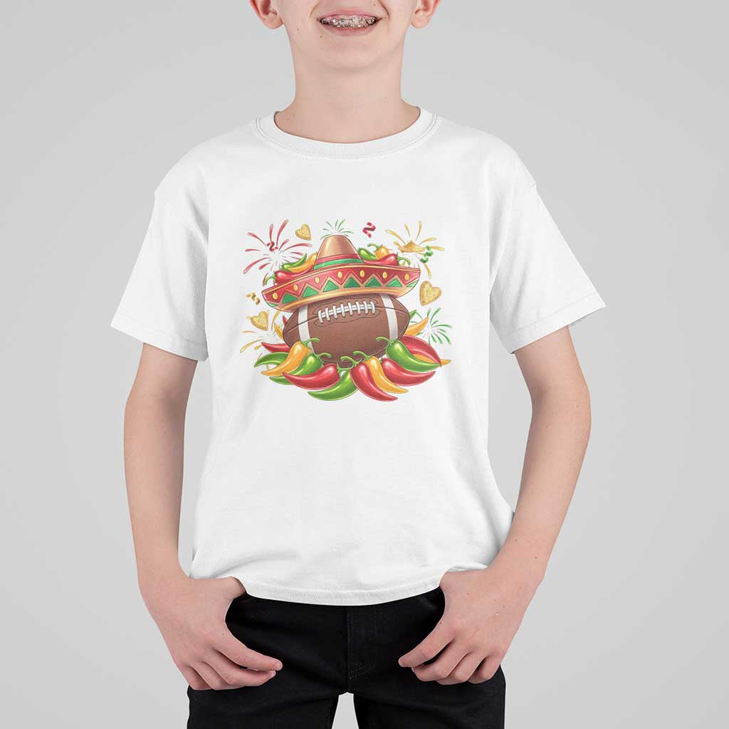 Funny Cinco De Mayo Football T Shirt For Kid Mexican Fiesta Party