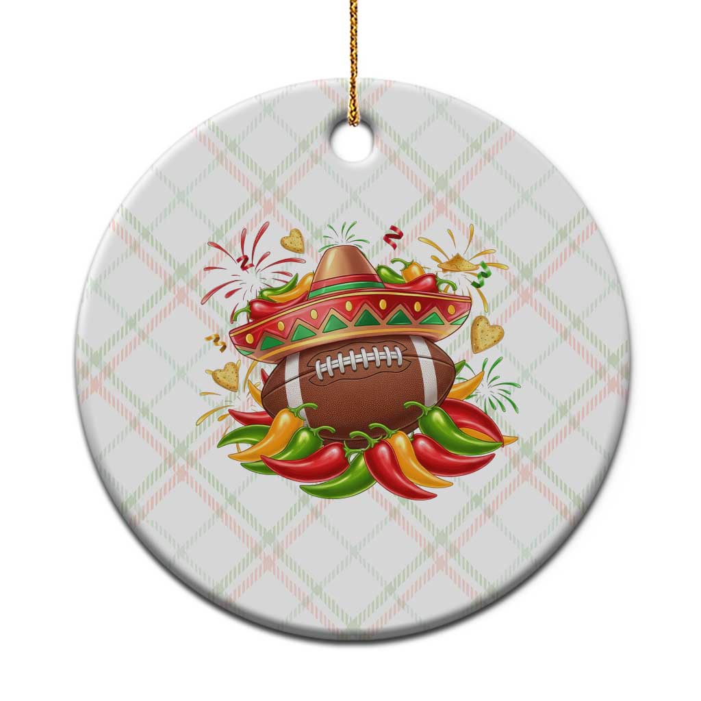 Funny Cinco De Mayo Football Ceramic Ornament Mexican Fiesta Party