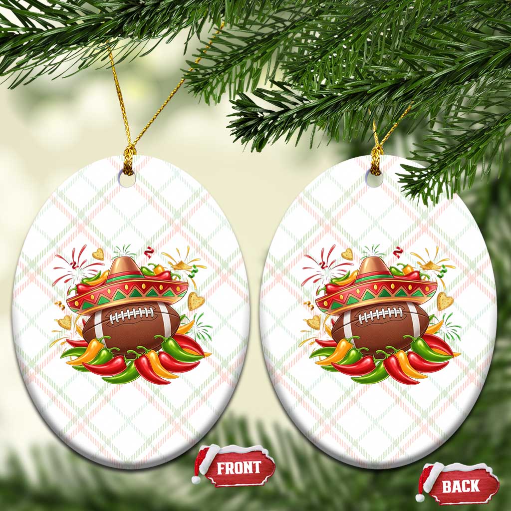 Funny Cinco De Mayo Football Ceramic Ornament Mexican Fiesta Party
