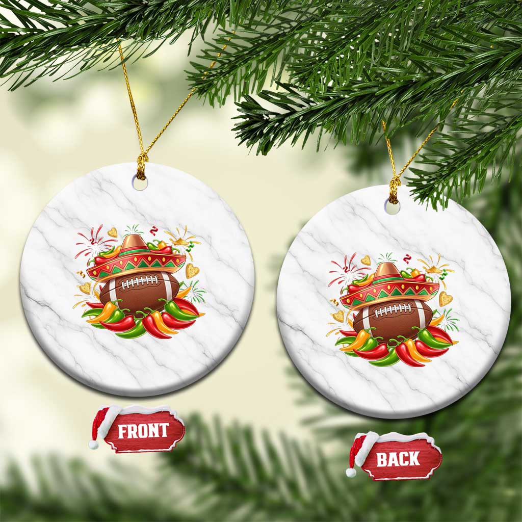 Funny Cinco De Mayo Football Ceramic Ornament Mexican Fiesta Party