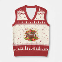 Funny Cinco De Mayo Football V-Neck Knit Sweater Vest Mexican Fiesta Party