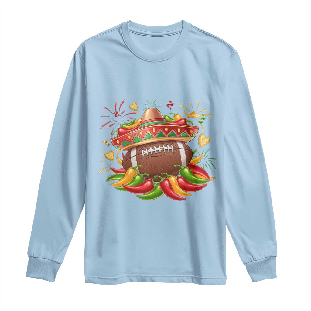 Funny Cinco De Mayo Football Long Sleeve Shirt Mexican Fiesta Party