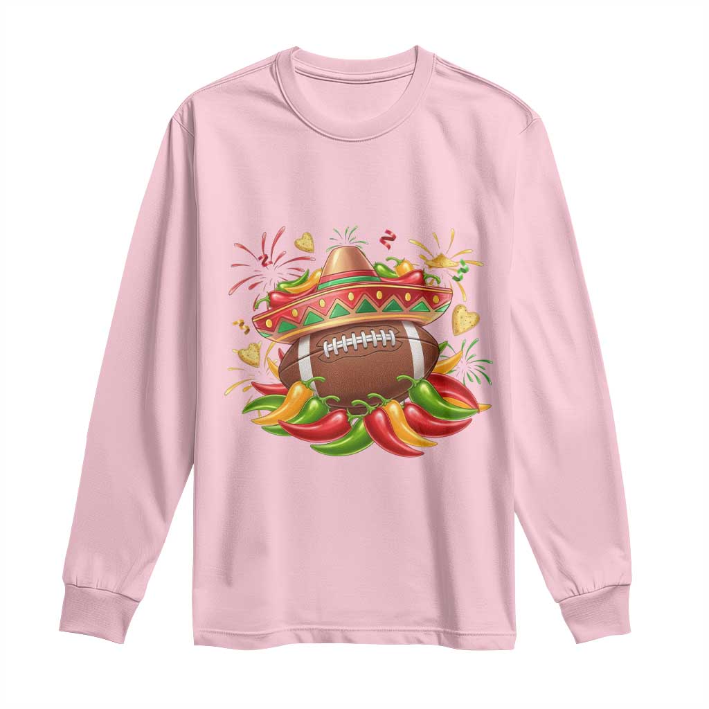 Funny Cinco De Mayo Football Long Sleeve Shirt Mexican Fiesta Party