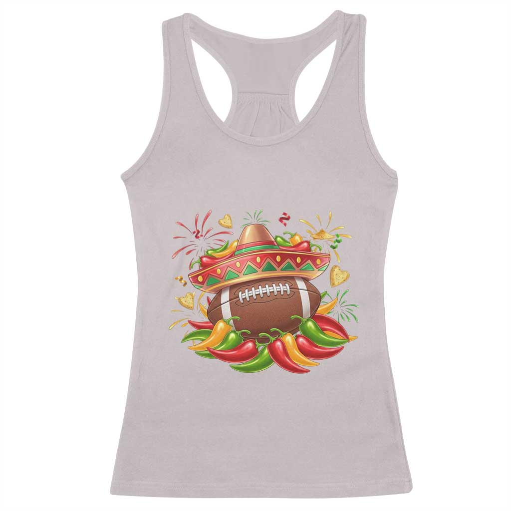 Funny Cinco De Mayo Football Racerback Tank Top Mexican Fiesta Party