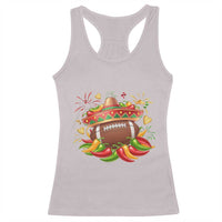 Funny Cinco De Mayo Football Racerback Tank Top Mexican Fiesta Party