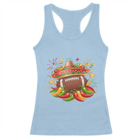 Funny Cinco De Mayo Football Racerback Tank Top Mexican Fiesta Party