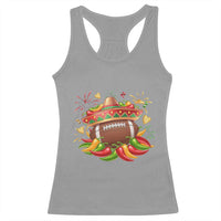 Funny Cinco De Mayo Football Racerback Tank Top Mexican Fiesta Party