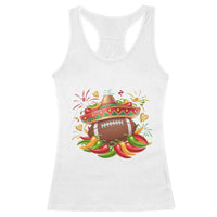 Funny Cinco De Mayo Football Racerback Tank Top Mexican Fiesta Party