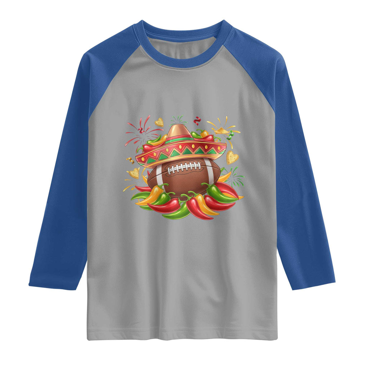 Funny Cinco De Mayo Football Raglan Shirt Mexican Fiesta Party