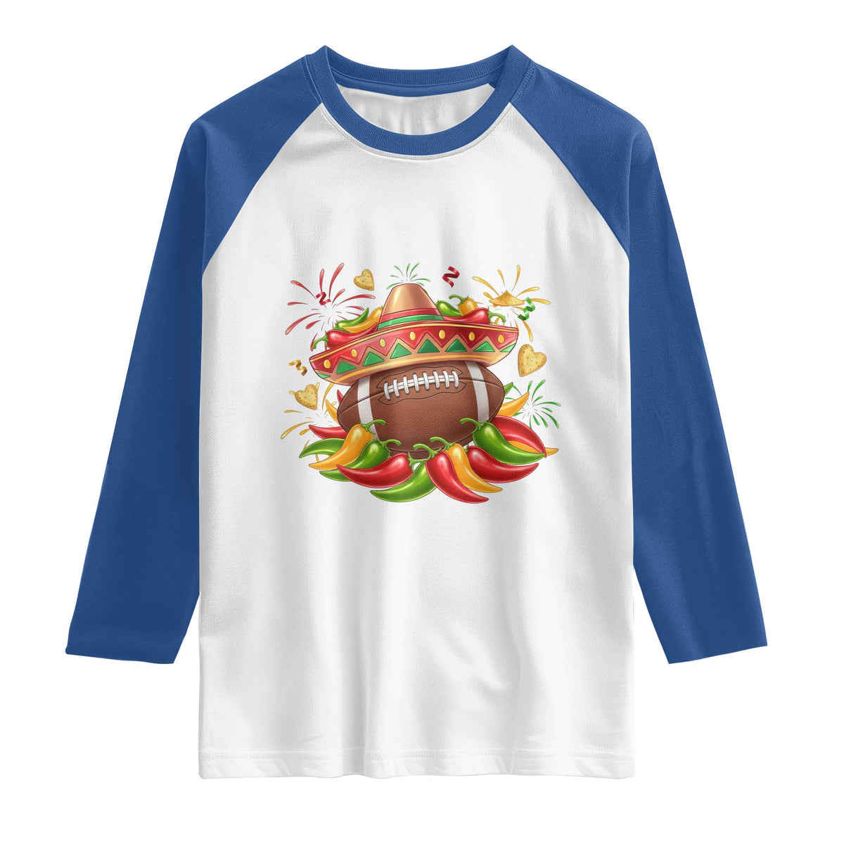 Funny Cinco De Mayo Football Raglan Shirt Mexican Fiesta Party