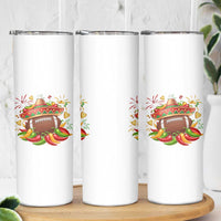 Funny Cinco De Mayo Football Skinny Tumbler Mexican Fiesta Party