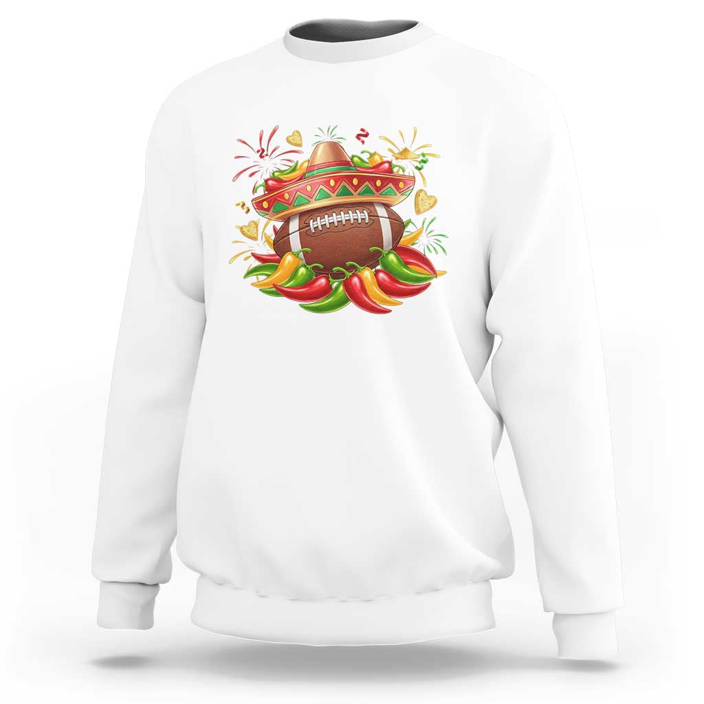 Funny Cinco De Mayo Football Sweatshirt Mexican Fiesta Party