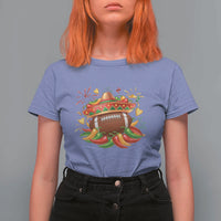 Funny Cinco De Mayo Football T Shirt For Women Mexican Fiesta Party