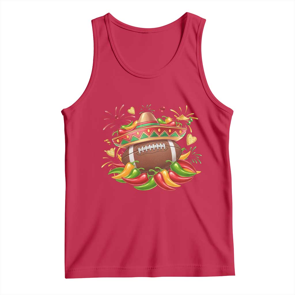Funny Cinco De Mayo Football Tank Top Mexican Fiesta Party