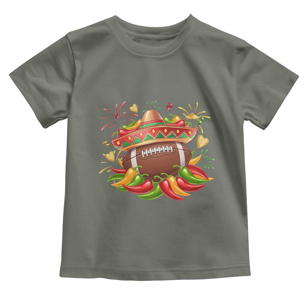 Funny Cinco De Mayo Football Toddler T Shirt Mexican Fiesta Party