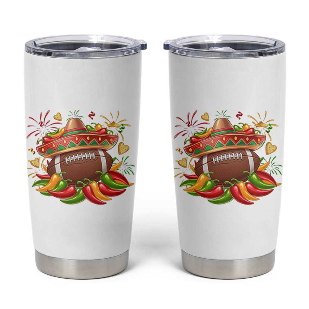 Funny Cinco De Mayo Football Tumbler Cup Mexican Fiesta Party