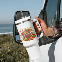 Funny Cinco De Mayo Football Tumbler With Handle Mexican Fiesta Party