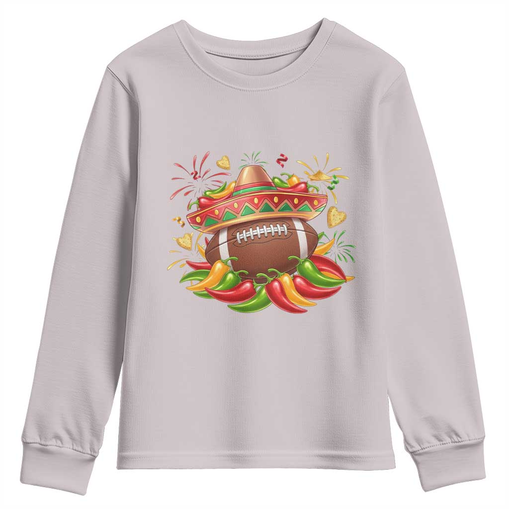 Funny Cinco De Mayo Football Youth Sweatshirt Mexican Fiesta Party