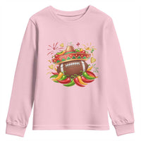 Funny Cinco De Mayo Football Youth Sweatshirt Mexican Fiesta Party