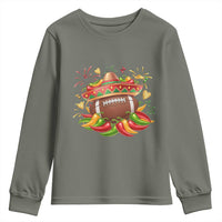 Funny Cinco De Mayo Football Youth Sweatshirt Mexican Fiesta Party