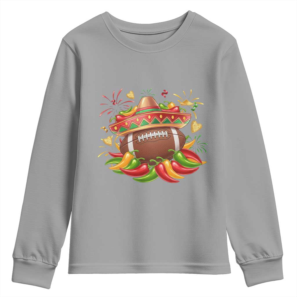 Funny Cinco De Mayo Football Youth Sweatshirt Mexican Fiesta Party