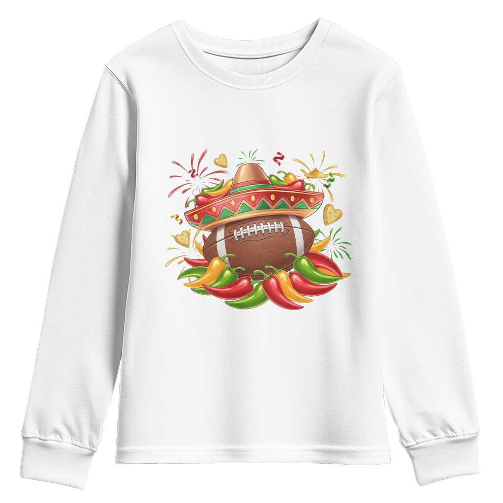 Funny Cinco De Mayo Football Youth Sweatshirt Mexican Fiesta Party
