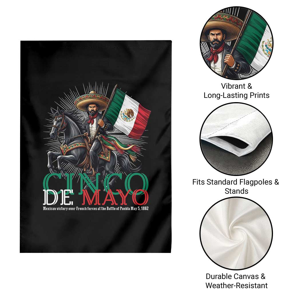 Cinco De Mayo Battle Of Puebla Garden Flag Historical Mexican Heritage