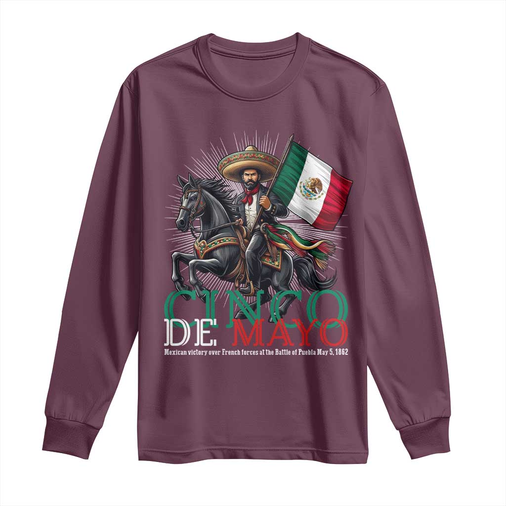 Cinco De Mayo Battle Of Puebla Long Sleeve Shirt Historical Mexican Heritage