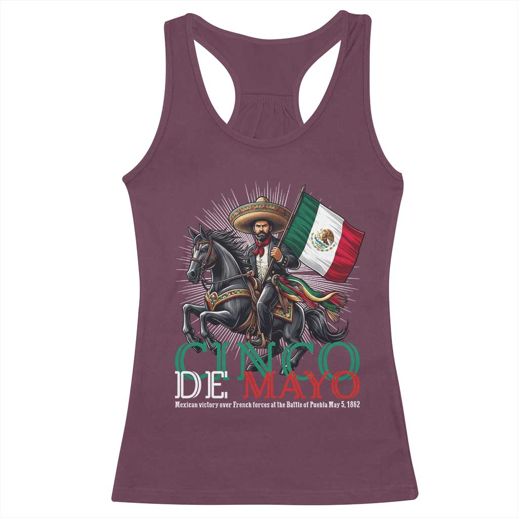 Cinco De Mayo Battle Of Puebla Racerback Tank Top Historical Mexican Heritage