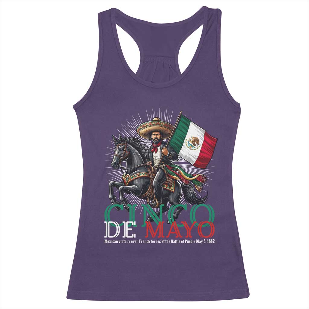 Cinco De Mayo Battle Of Puebla Racerback Tank Top Historical Mexican Heritage