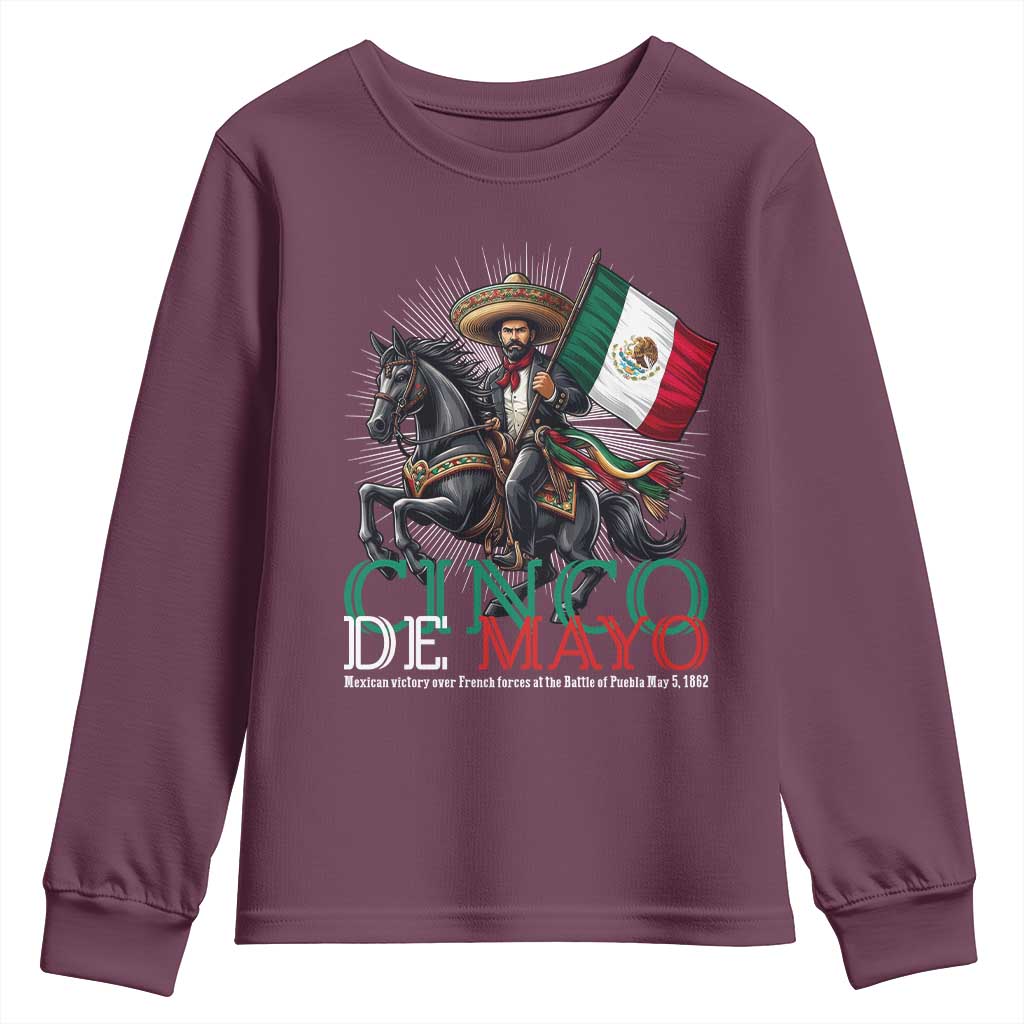 Cinco De Mayo Battle Of Puebla Youth Sweatshirt Historical Mexican Heritage