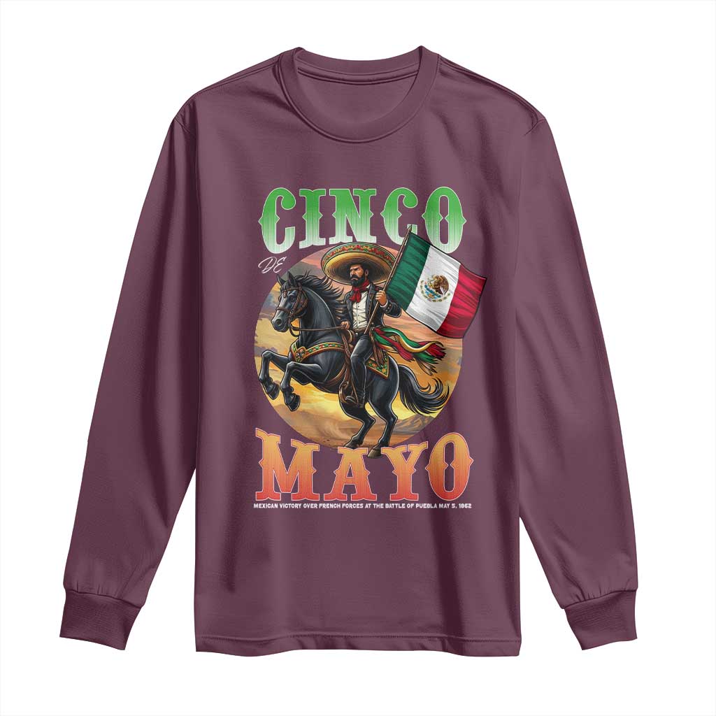 Cinco De Mayo Battle Of Puebla Long Sleeve Shirt Mexican Victory Heritage Pride