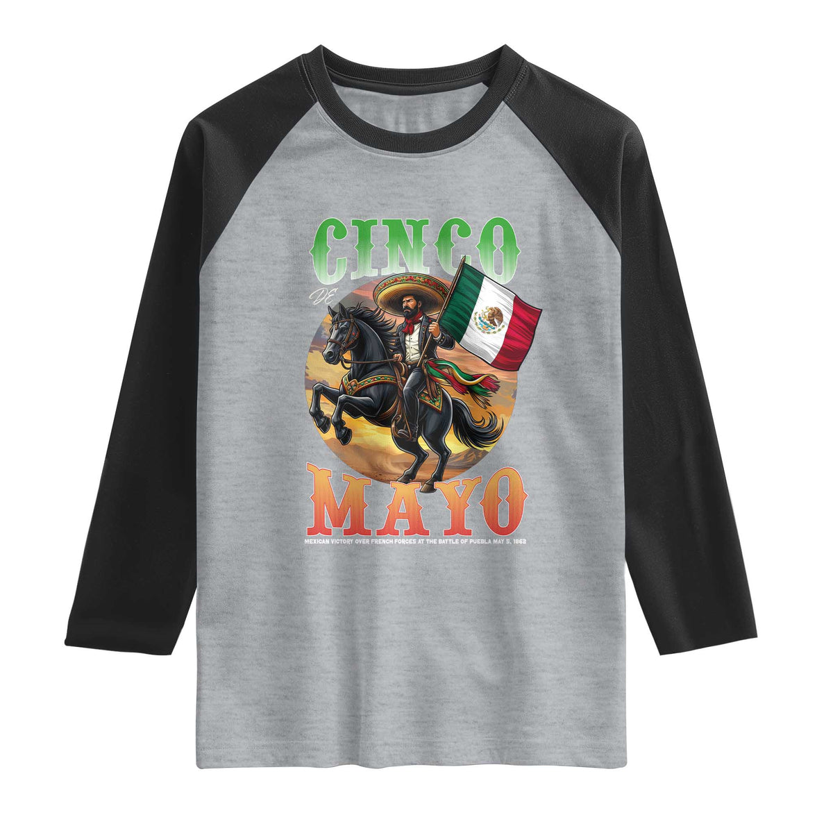 Cinco De Mayo Battle Of Puebla Raglan Shirt Mexican Victory Heritage Pride