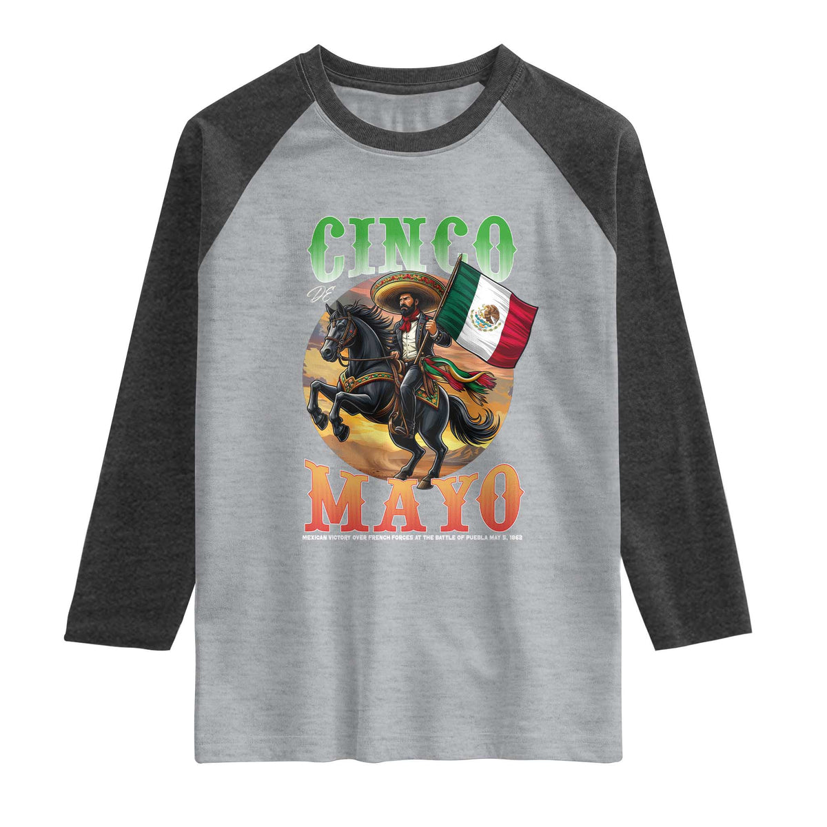 Cinco De Mayo Battle Of Puebla Raglan Shirt Mexican Victory Heritage Pride
