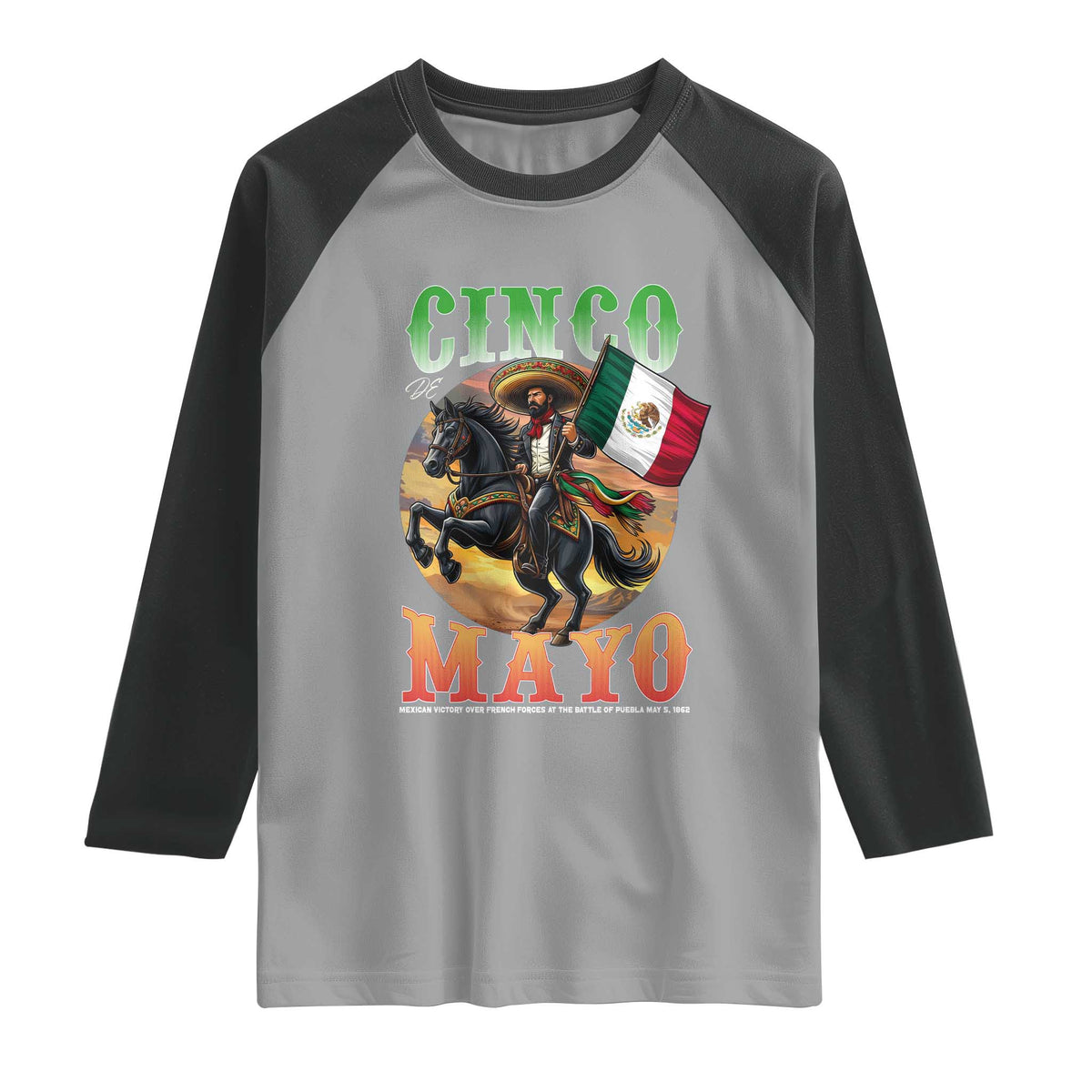 Cinco De Mayo Battle Of Puebla Raglan Shirt Mexican Victory Heritage Pride