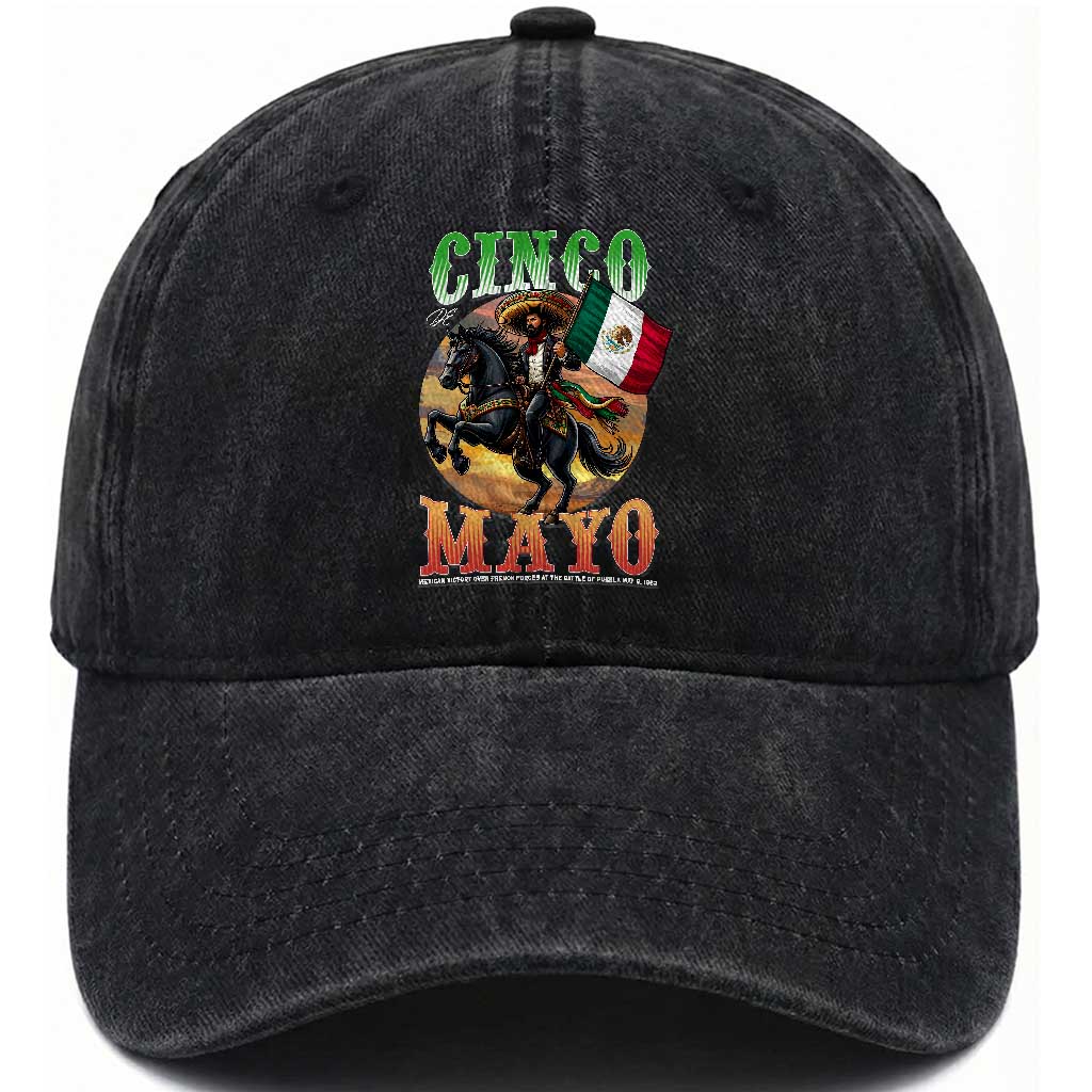 Cinco De Mayo Battle Of Puebla Washed Cotton Baseball Cap Mexican Victory Heritage Pride