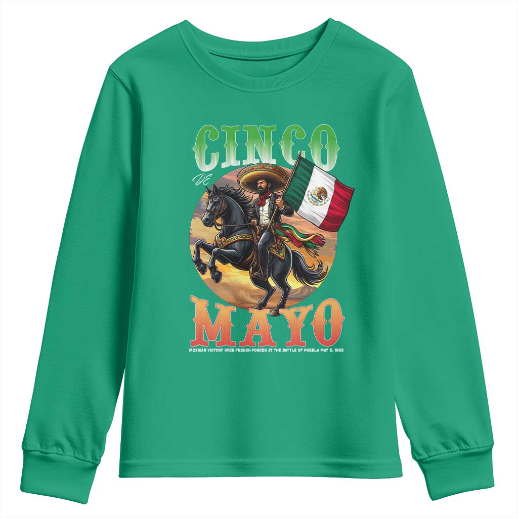 Cinco De Mayo Battle Of Puebla Youth Sweatshirt Mexican Victory Heritage Pride