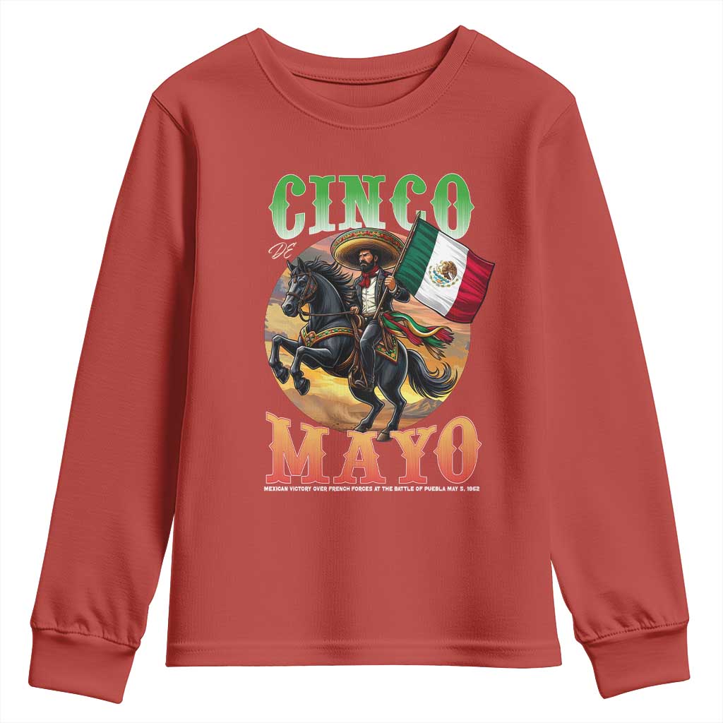 Cinco De Mayo Battle Of Puebla Youth Sweatshirt Mexican Victory Heritage Pride