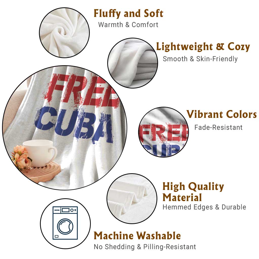 Free Cuba Throw Blanket Stand With Cuban People Gift