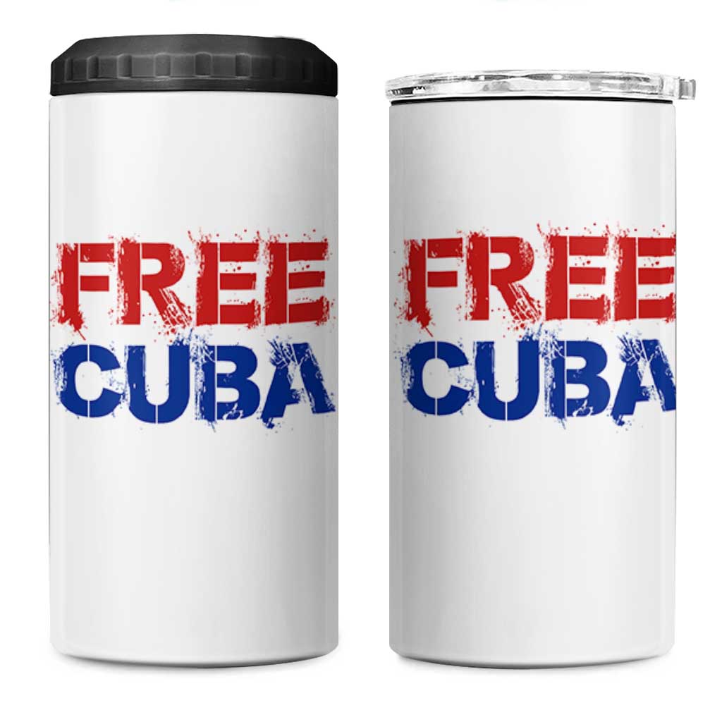 Free Cuba 4 in 1 Can Cooler Tumbler Stand With Cuban People Gift