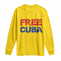 Free Cuba Long Sleeve Shirt Stand With Cuban People Gift
