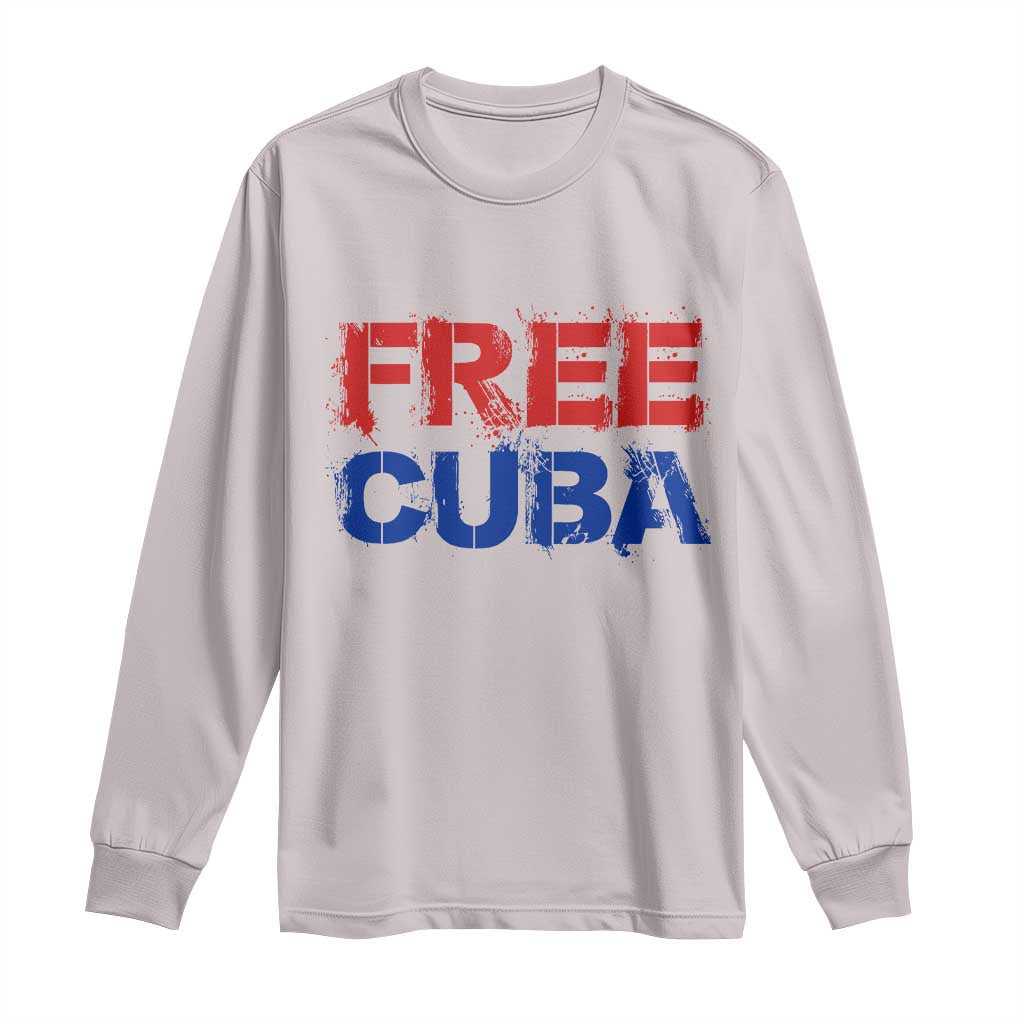 Free Cuba Long Sleeve Shirt Stand With Cuban People Gift