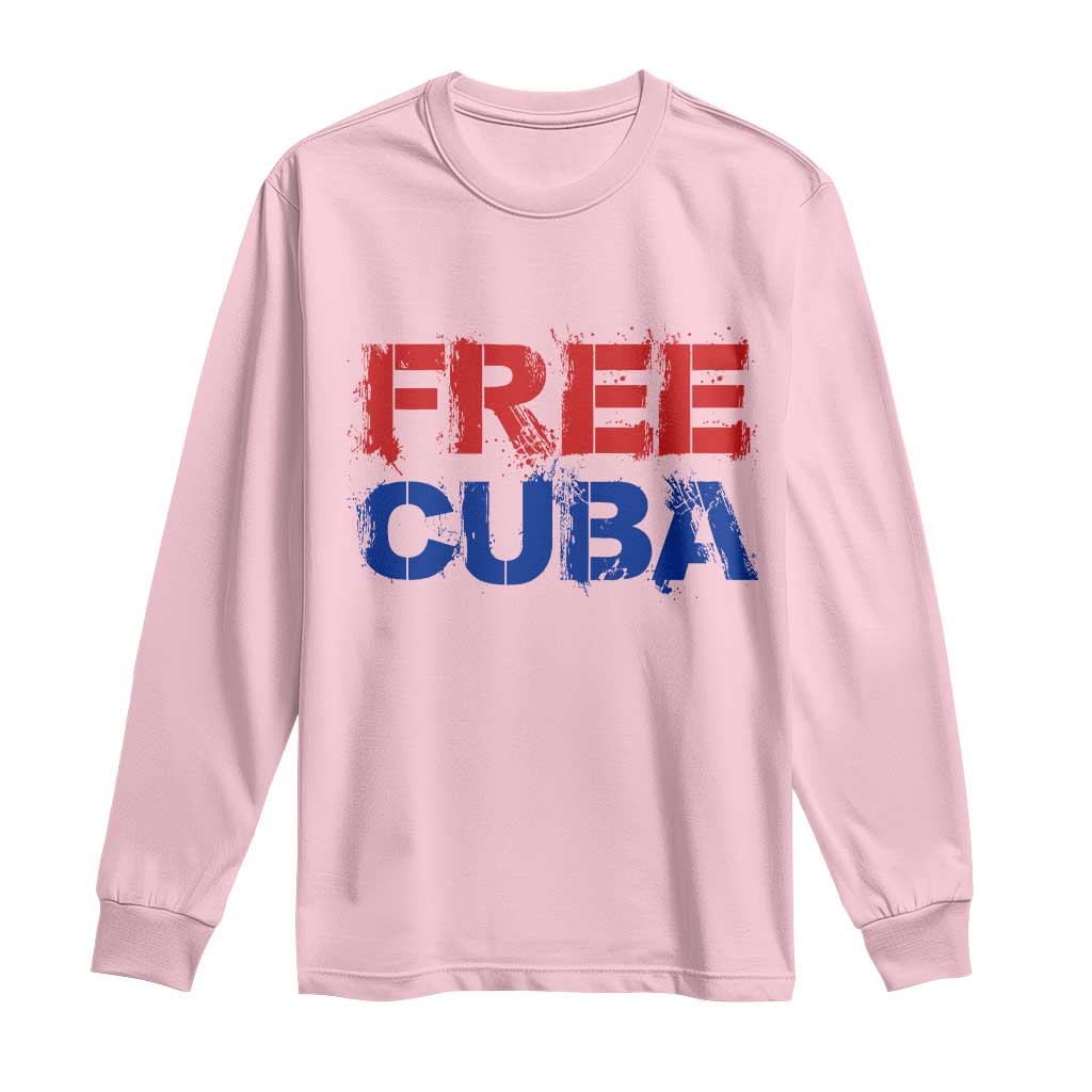 Free Cuba Long Sleeve Shirt Stand With Cuban People Gift