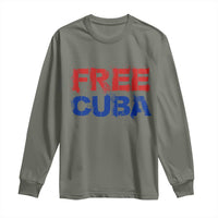 Free Cuba Long Sleeve Shirt Stand With Cuban People Gift