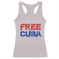 Free Cuba Racerback Tank Top Stand With Cuban People Gift