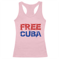 Free Cuba Racerback Tank Top Stand With Cuban People Gift