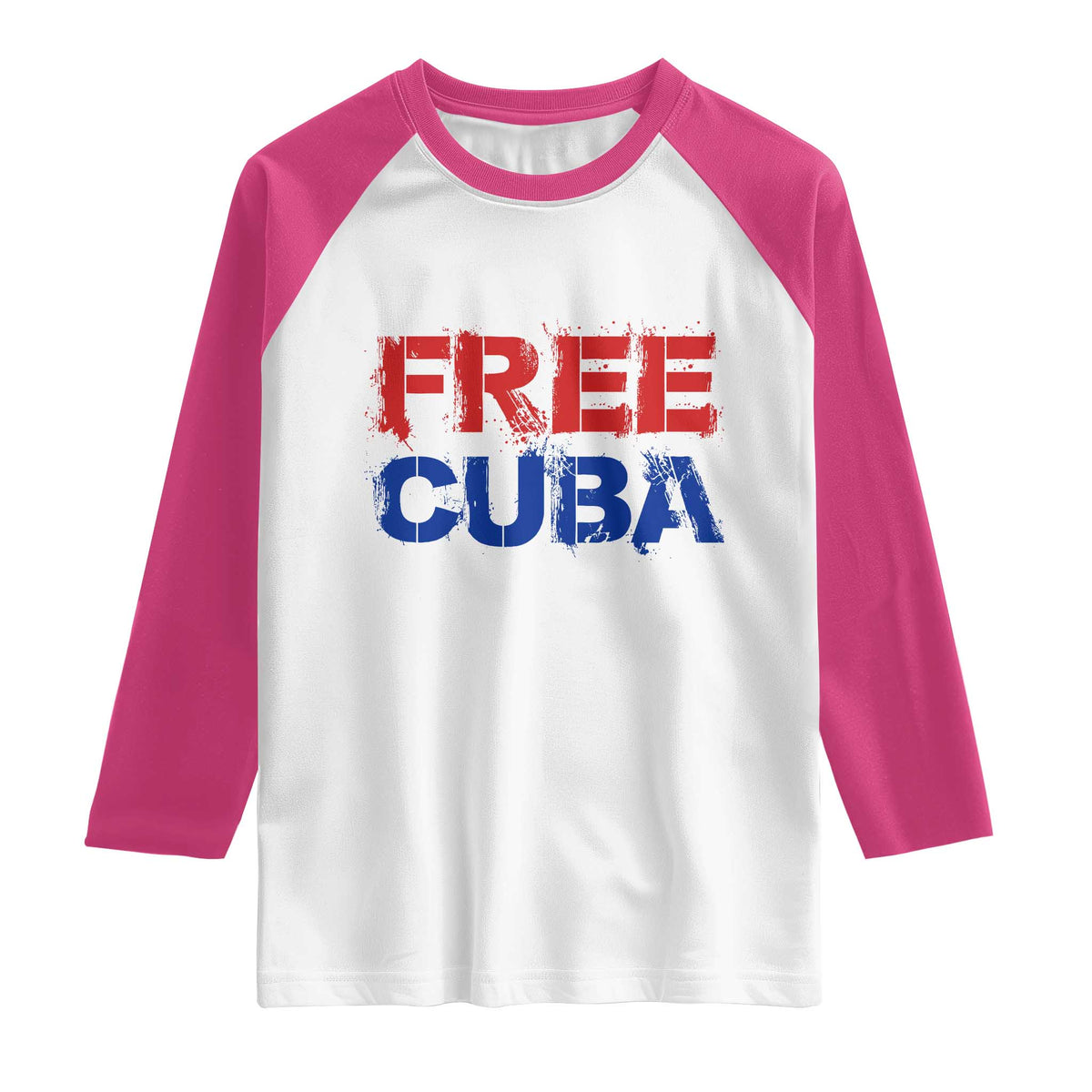Free Cuba Raglan Shirt Stand With Cuban People Gift